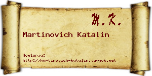 Martinovich Katalin névjegykártya