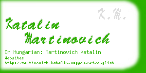 katalin martinovich business card